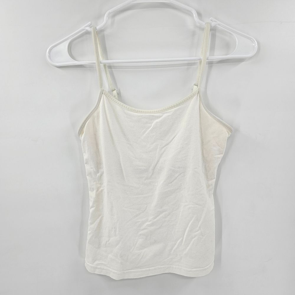 American Eagle tank top small white cream built in bra
